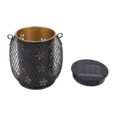 Imagem de Hilitand Lanterna Solar Exterior, Luz de Suspensão Decorativa do Design Oco do Metal Ip65 à Prova de água Automático Em Fora para a Jarda do Pátio do Jardim