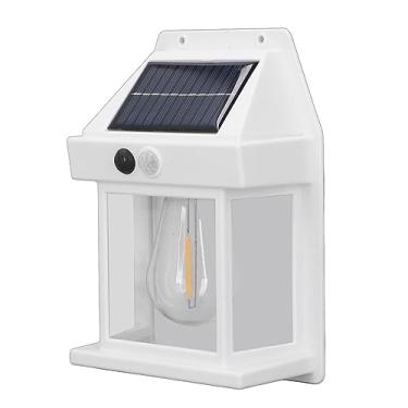 Imagem de RiToEasysports Lâmpada de Parede Solar de Tungstênio, Lâmpada de Interação Com Sensor Externo, ABS IP65 à Prova d'água, Luz de Parede Movida a Energia Solar Com Sensor de Movimento para Quintal,