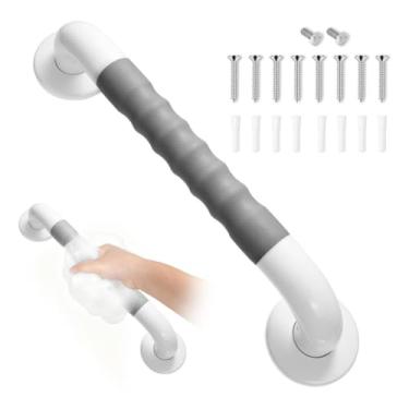 Imagem de Alças de chuveiro de segurança, barras de apoio de chuveiro de 39,9 cm para banheiro, antiderrapante, para deficientes, corrimão, trilho de vaso sanitário para idosos com deficiência