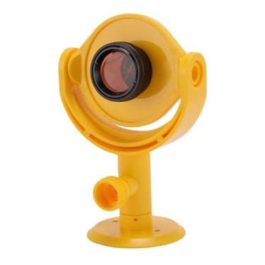 Imagem de Garosa Mini Prisma de Pesquisa, Lente de Vidro óptico K9 Inclinável Com Constante de + 17,5 Mm para Estação Total, Medição de Longa Distância de até 2.000 Pés, Caixa Amarela ABS