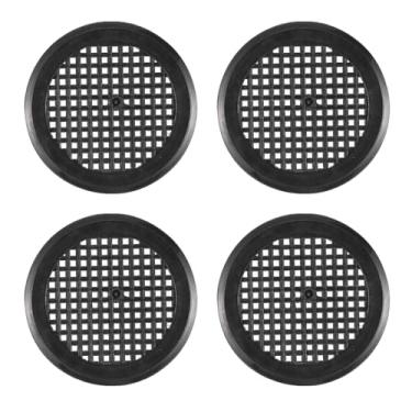 Imagem de PATIKIL Capa de ventilação redonda de 2 polegadas (60 mm), 8 peças de plástico circular Soffit exaustor malha orifício de ventilação capa de grade para banheiro escritório casa cozinha, preto