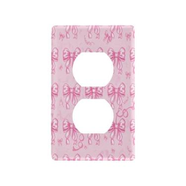 Imagem de Wassud Laços delicados com fitas para interruptor de luz placa decorativa para tomada de parede para tomadas elétricas duplex