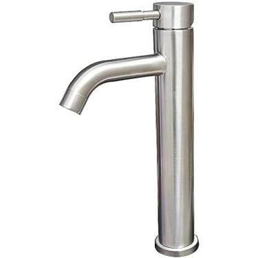 Imagem de Torneira misturadora de pia de cozinha Torneira de água Torneiras de lavatório de aço inoxidável 304 Torneiras de banheiro Torneiras misturadoras polidas Torneira de cozinha quente e fria