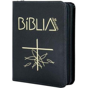 Imagem de Bíblia de Aparecida Média - Zíper - Preta Sortido - SANTUARIO - BIBLIA