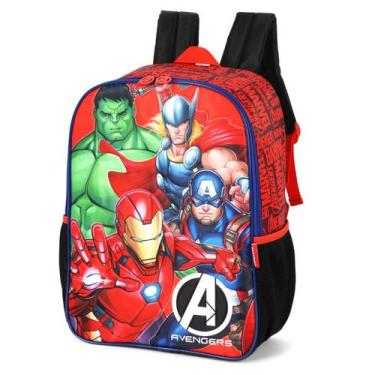 Imagem de Mochila de Costas Infantil Vingadores Avengers - Luxcel Cor:Vermelho, 
