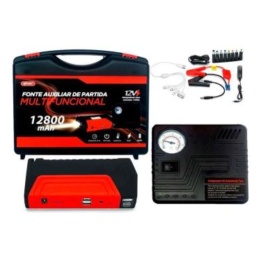 Imagem de Auxiliar partida + compressor 12v carro moto barco jet ski