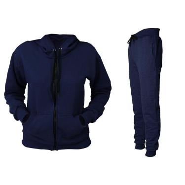 Imagem de Conjunto Moletom Com Ziper Masculino Azul Marinho-Masculino