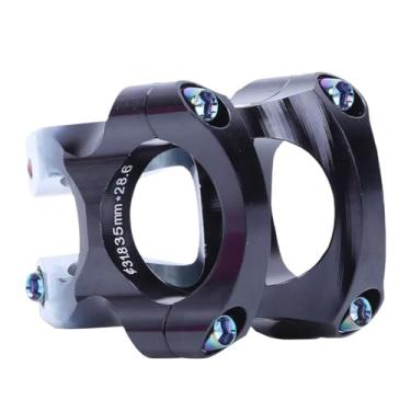 Imagem de Mesa ultraleve para MTB, guidão de 35 mm, usinagem CNC, inclinação de 0 graus, suporte para bicicleta, espiga de 31,8 mm e 28,6 mm. Peças para mountain bike.(Black and silver)