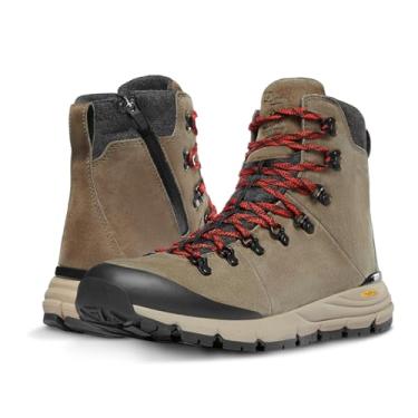 Imagem de Danner Bota masculina Arctic 600 com zíper lateral, 200G, impermeável, 200G, Marrom/vermelho, 38