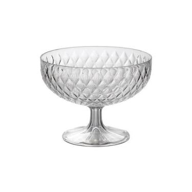 Imagem de Taça P/ Sobremesa Glamour Grande 1,9 L Doce Plástico Cristal - Plasúti