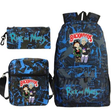 Imagem de Conjunto de mochilas Backwoodss Anime School, 3 peças com bolsa de ombro