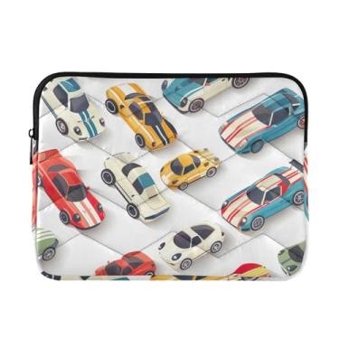 Imagem de Capa acolchoada para laptop com desenho animado de carros à prova de choque, capa protetora para notebook para laptop de 14 polegadas