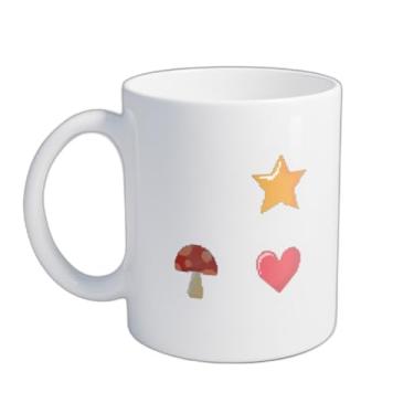 Imagem de Caneca Xícara de Café Porcelana 300ml Com Desenho Ícones Videogame