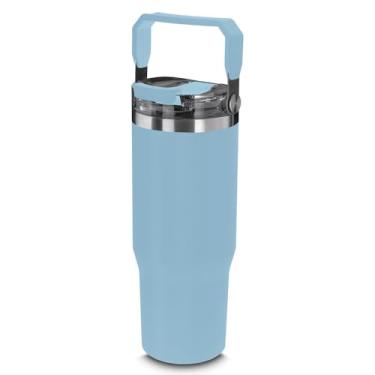 Imagem de Garrafa Copo Térmico Parede Dupla em Aço Inox Azul 950ml