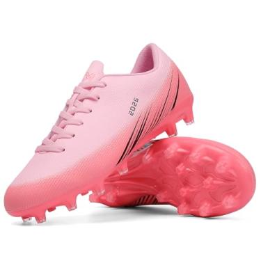 Imagem de GODLARK Chuteiras de futebol masculinas femininas para ambientes fechados, sapatos de beisebol largos, sapatos de rúgbi para adultos, jovens, meninos grandes, pequenos spikes AG TF botas de futebol
