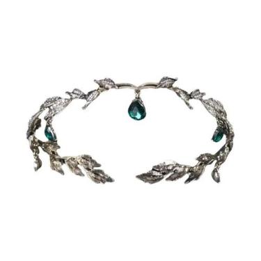 Imagem de Acessório De Cabelo Para Noivas Coroa De Elfo Com Cristais De Rhinesto