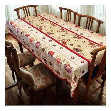 Imagem de Toalha para Mesa 6 Lugares 2,00 x 1,40cm Tecido Oxford Retangular Fácil de Limpar (Modelo - 34)