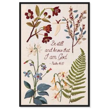 Imagem de Faith's Bloom Impressão em tela Jesus Wall Art por Art Remedy, moldura preta, 40,6 x 61 cm