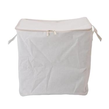Imagem de Yinhing Saco de Armazenamento de Roupas Grande Capacidade Lavável Camada Dupla Alça Reforçada Embalagem Cubo Saco de Armazenamento para Viagens Organização Doméstica Algodão Linho
