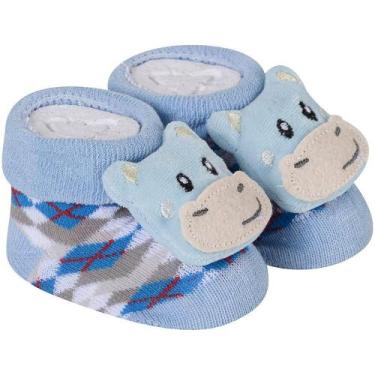 Imagem de Meia Bebê Pantufa Divertida Recém Nascido Menino Algodão Confortável M