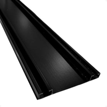 Imagem de Trilho Suiço Duplo Alongado Largo Max Cortina Teto/Cortineiro trilho suíço para cortina Wave Residencial(PRETO,1,50m)