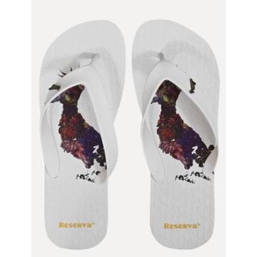 Imagem de Chinelo Reserva Masculino Pica-Pau Flores Branco-Masculino