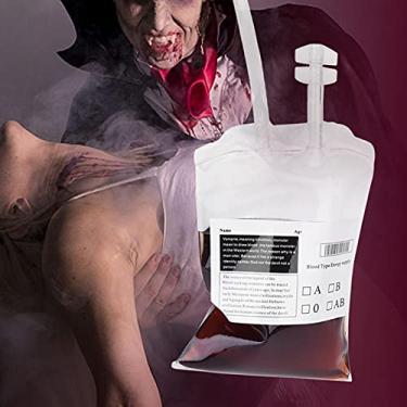 Imagem de Cryfokt Recipiente de Bebida de Sangue de Halloween, Saco Anti-vazamento para Bebidas e Decorações de Festa para Festa de Halloween, Bola de Fantasia