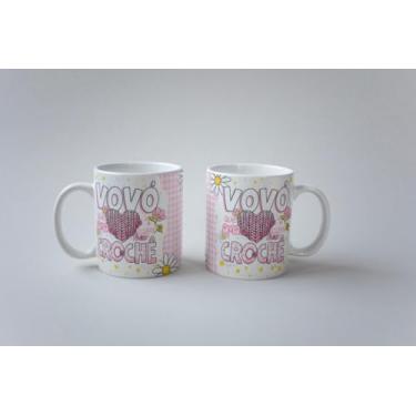 Imagem de Caneca Vovó Que Ama Crochê Porcelana Personalizada 325ml