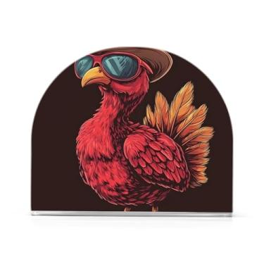 Imagem de Porta-guardanapos marrom retrô Turquia óculos de sol para mesa, conjunto de 2, porta-guardanapos de plástico, porta-guardanapos para convidados