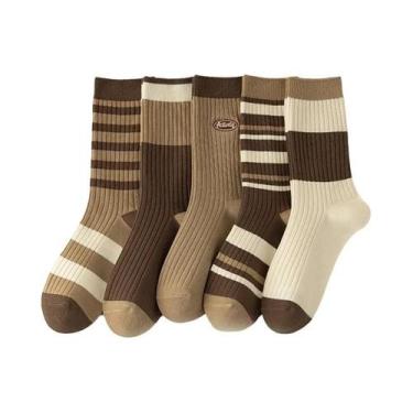 Imagem de Meias Esportivas Femininas Vintage Divertidas E Modernas - 5 Pares - S