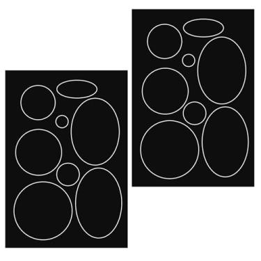 Imagem de Kit de remendos autoadesivos de nylon preto à prova d'água acolchoado para reparo de jaqueta, vários tamanhos, remendo de tecido redondo para casaco, barraca, calças de esqui, furos, sacos de dormir