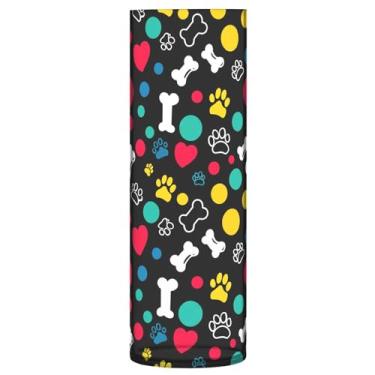 Imagem de CEBUGI Vaso de flores com pegadas de animais, 10 x 30 cm, vaso cilíndrico para flores, vaso transparente inquebrável para decoração de casa de festa de casamento