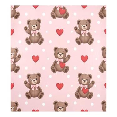 Imagem de Blueangle Capa de ímã de lava-louças de ursinhos de pelúcia marrom dos namorados, decoração de capa de lava-louças frontal, adesivos de eletrodomésticos, adesivos de eletrodomésticos, 58 cm C x 66 cm