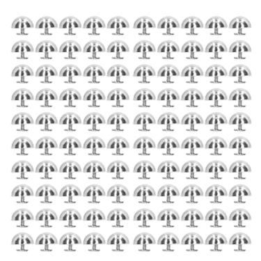 Imagem de Cryfokt Cabeça Redonda Parafuso Prisioneiro 15mm Liga Banhada Alta Dureza para Saco de Roupas de Couro Diy 100 Conjunto Cor Ouro Prata (Prata)