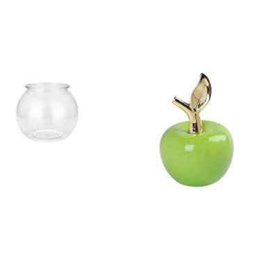 Imagem de Whtkoph Ornamento Transparente para Aquário Pequeno, Vaso, Mesa, Decoração de Casa, Estatueta de Cerâmica, Escultura de Fruta para Sala de Estar.
