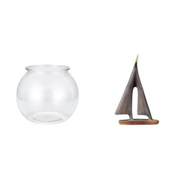 Imagem de Whtkoph Ornamento Transparente para Aquário Pequeno, Vaso para Aquário, Decoração de Mesa com Estátua, Modelo para Escritório, Casa, Quarto E Planta.