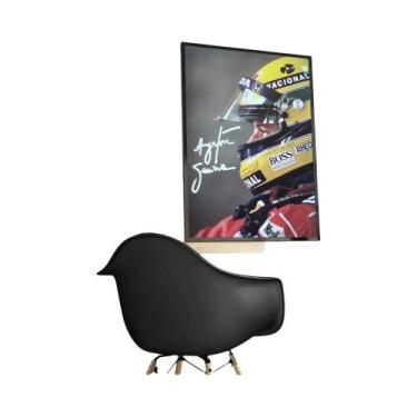 Imagem de Pôster De Caligrafia Ayrton Senna Em Tela, Sem Vinco, Impermeável E Du