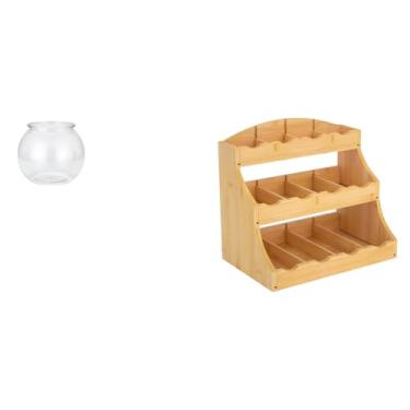 Imagem de Whtkoph Organizador Transparente para Pequenos Aquários, Porta-temperos, Cafeteira, Vaso, Mesa de Escritório, Casa, Cozinha E Balcão.