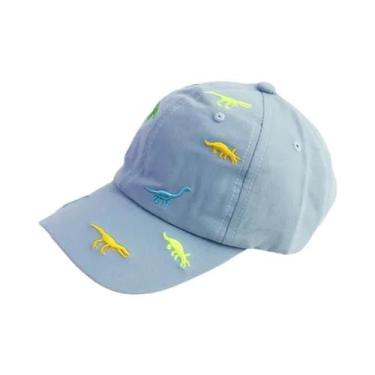 Imagem de Boné De Sol Ajustável Com Bordado De Dinossauro Para Crianças, Boné De