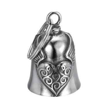 Imagem de Pingente Amuleto De Coração Com Asa Para Motociclistas, Joia Retrô De 
