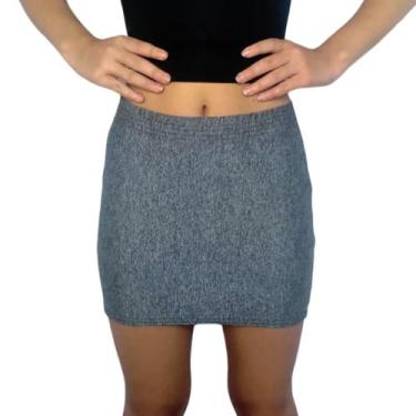 Imagem de Mini Saia Feminina Justa Elástico Lisa Suplex Pp Ao Plus Size - Serdan