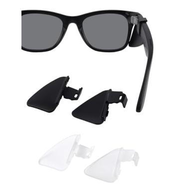 Imagem de HILEEN Protetores laterais para óculos Ray-Ban Meta Wayfarer/Skyler/Headliner Gen 2 e Oakley Meta HSTN Acessórios de vidro inteligente - preto + transparente