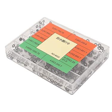 Imagem de KIMISS Conjunto de Anel o de Coroa de Relógio – Arruelas de Junta de Borracha à Prova d'água para Reparo de Relógio, 10 Tamanhos Incluídos na Caixa de Armazenamento Portátil