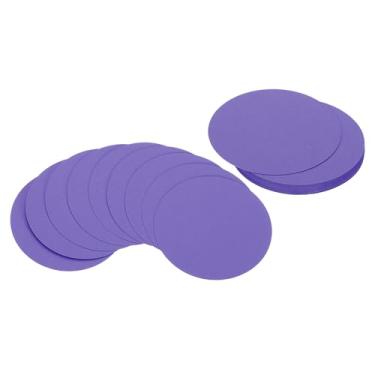 Imagem de Generic Porta-cartões circulares de 10 cm, 25 peças de papel com recortes de formato redondo, porta-copos grossos para projetos de artesanato, decoração de quadro de avisos, roxo escuro