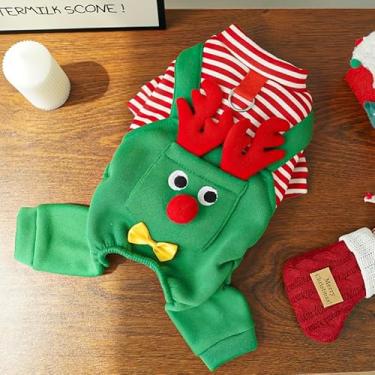Imagem de Roupas de Natal para cães e gatos, fantasia de cachorro, festa, presente, alce, fivela (com pernas, grande)