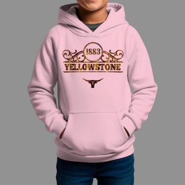 Imagem de Moletom Canguru Infantil Basico Casual Moda Country Inverno Capuz e Bo