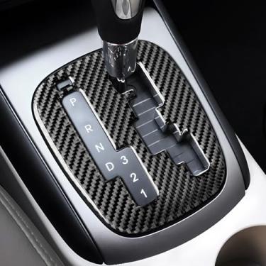 Imagem de BETTERHUMZ Adesivo decorativo de painel de mudança de marchas para console central de carro compatível com Hyundai i30 2009 2010 acessórios de moldagem interior de carro de fibra de carbono