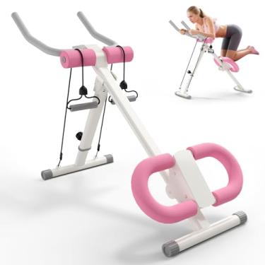 Imagem de KEY2FUN Máquina de abdômen, equipamento de treino de abdômen ajustável, máquina de treinamento de abdômen, equipamento de exercícios de treinamento de força para modelar o corpo, modelador de cintura