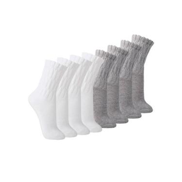 Imagem de Kit com 8 Pares de Meias Aeróbica Lupo 4810-003 Colorido, Cinza, 33-36