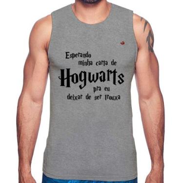 Imagem de Regata Esperando minha carta de Hogwarts - Foca na Moda, Cinza, P